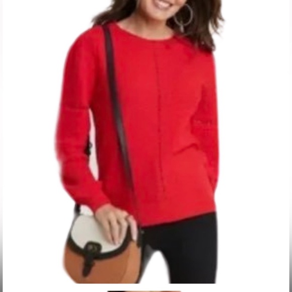 NWT Red sweater by Knox Rose. - Picture 2 of 8